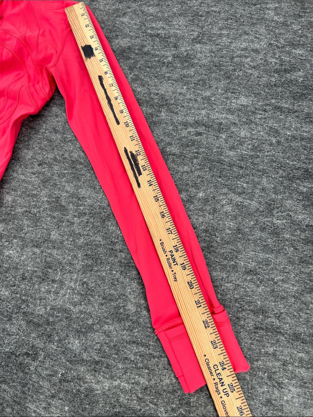 lululemon athletica Coral-Red Zip-Up Bomber Jacket size 4 - Picture 9 of 10